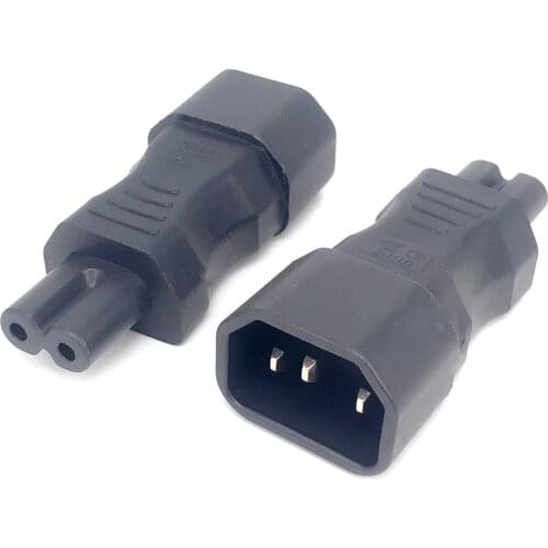 IEC 320 Kettle 3-Pin C14 Male To C7 Female Power Converter Adapter Plug-Socket