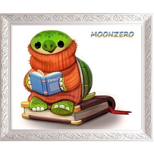 Diamond painting cross stitch full rhinestones embroidery europe wall decoration square drill picture reading turtle handcraft