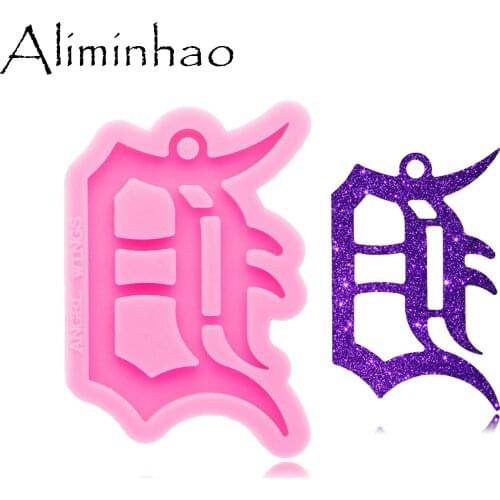 DY0570 Shiny Glossy Letter A and D Silicone Mold - Resin Crafting Mould - Mold Resin Craft - Epoxy Jewellery Making Keychain