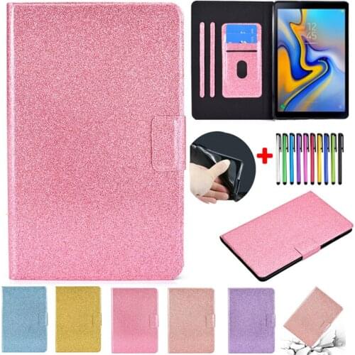 For Samsung Tab A7 Lite 8.7 Case 2021 SM-T220 T225 Magnetic Tablet Funda For Galaxy Tab A7 Case 10.4 SM-T500 Glitter Smart Cover
