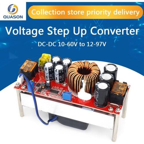 DC-DC 1500W 30A Voltage Step Up Converter Boost CC CV Power Supply Module Step Up Constant Current Module DC-DC 10-60V to 12-97V