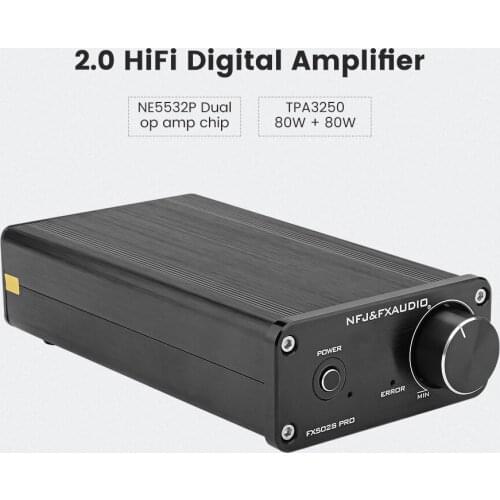 DC24V 4A TPA3250 NE5532 80W *2 Digital Sound Amplifier HIFI 2.0 Stereo High Power Amplifiers Home Professional Amp