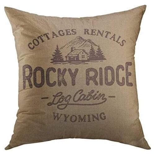 Pooizsdzzz Decorative Throw Pillow Cover for Couch Sofa,Brown Log HMade Vintage with Wooden Cabin Mountain Retro Diressed amp
