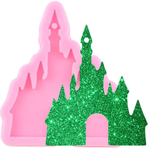 Cartoon Castle Silicone Molds DIY Cupcake Topper Fondant Cake Decorating Tools Candy Polymer Clay Chocolate Gumpaste Moulds