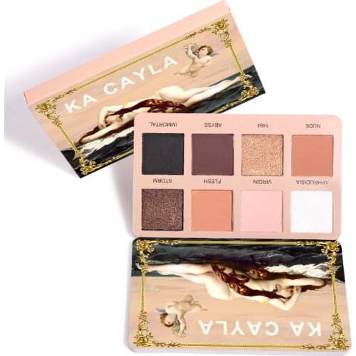 Hot 8 Colors Matte Shimmer Eyeshadow Palette Waterproof Glitter Diamond Pigment Highlighter Eye Shadow Powder Makeup Cosmetic