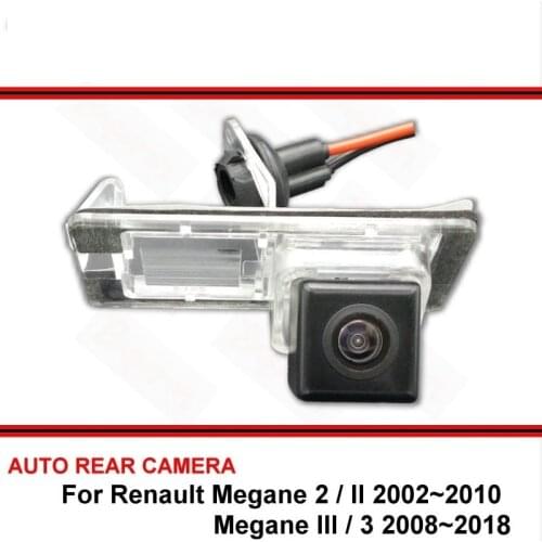 For Renault Megane II III Megane 2 3 2002-2018 Night Vision Rear View Camera Reversing Camera Car Back up Camera HD CCD Vehicle