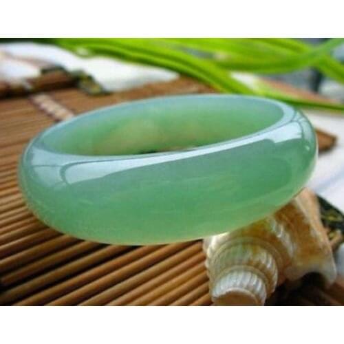 Beautiful Natural Green Stone Chinese Bangle Bracelet 65mm