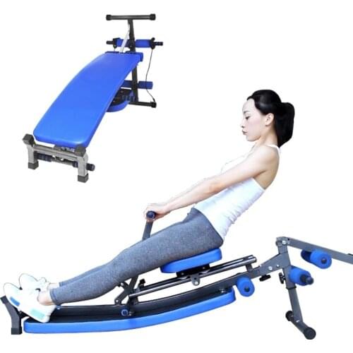 Multifunction Exercise Board Support Sit-Ups Trainer Home Gym Fitness Push Up Board Rowing Machine Indoor Abdominal Board