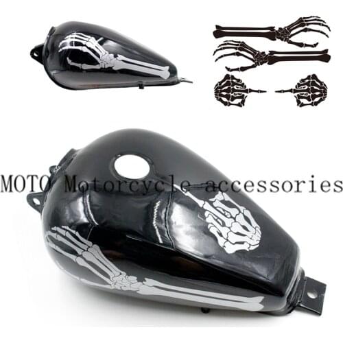 Motorcycle Skeleton Hand Decals Stickers For Fuel Tank Fairing Windshield Windscreen Decals Stickers For Harley Electra Glide