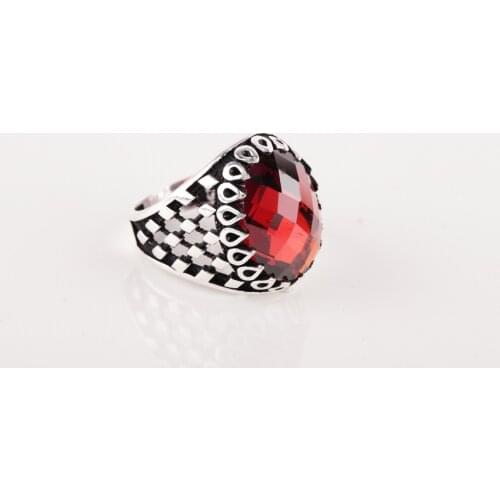 UM US JEWELRY Micro Cubic Zirconia 925 Sterling Silver Men Ring