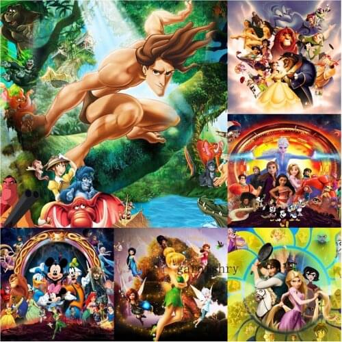 Disney Paradise 5D DIY Diamond Painting Embroidery Full Round Drill Diamond Mosaic Cross Stitch Kits Home Decor Child Gifts