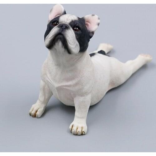 New French Bulldog Simulation Dog Model Cattle Ornaments Car Products Simulation Model Home Crafts Ornaments Car Decoration