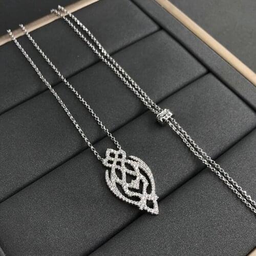 S925 sterling silver January new product arabesque necklace female fashion temperament advanced simple jewelry