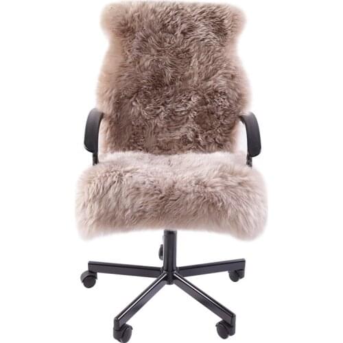 Whole Sheepskin Sofa Chair Cushion Simple Pure Wool Cushion Sheepskin Cushion Thickened Office Chair Boss Chair Cushion