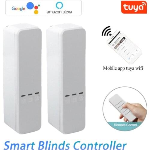 Tuya WiFi Intelligent Remote Control Blinds Controller Smart Curtain Motor Tuya Smart Life App Alexa Google Home