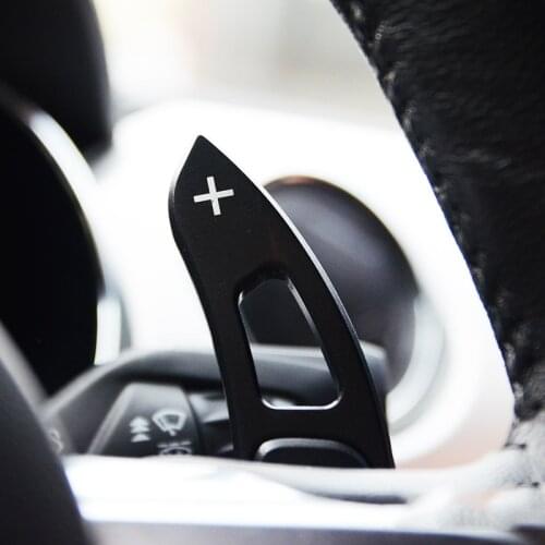 QHCP 1Pair Car Steering Wheel Paddle Shifter Aluminum Alloy Extension Shift Paddle Blade Car Styling For Ford Mustang 2015-2020