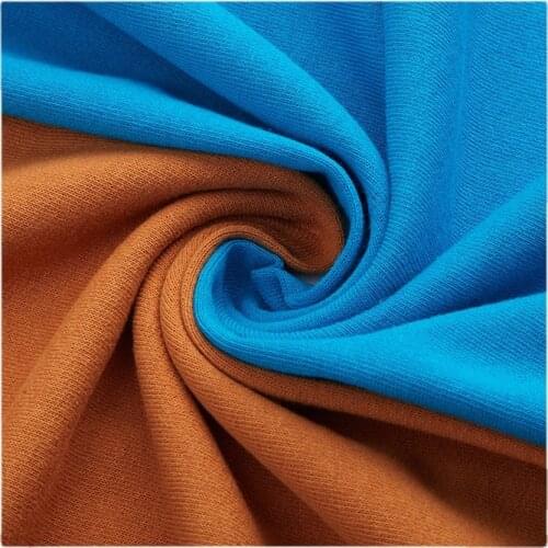 Width 68" Solid Color Combed Comfortable Knitted Cotton Fabric By The Yard For T-shirt Coat Casual Wear Pants Material