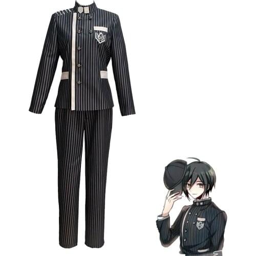 Danganronpa V3 Saihara Shuichi Cosplay Costumes Shirt Coat Jackets Hat Super Detective Uniform Outfit Set Hair Wigs For Men