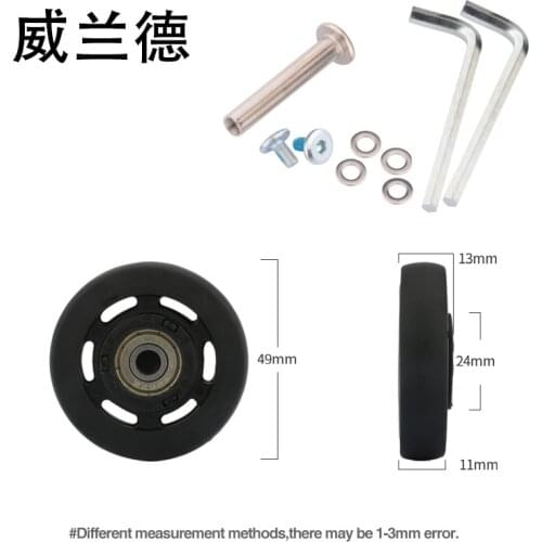 Suitcase Wheel Replacement Accessories Makeup Trolley Parts Universal Wheels Rolling Silent Wear-resistant Accessories Casters