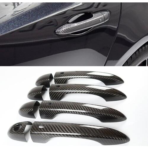 Car styling 3K twill Real carbon fiber Auto outer door handle cover For Maserati Ghibli quattroporte Levante 2013-2020