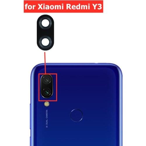 2pcs for Xiaomi Redmi Y3 Camera Glass Lens Back Rear Camera Glass Lens with Glue for Redmi Y3 Replacement Repair Spare Parts