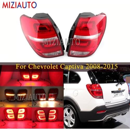 1 Pair Rear Tail lights For Chevrolet Captiva 2008-2015 Tail Stop turn Signal Lamp Rear Bumper Brake Light Car Accessories