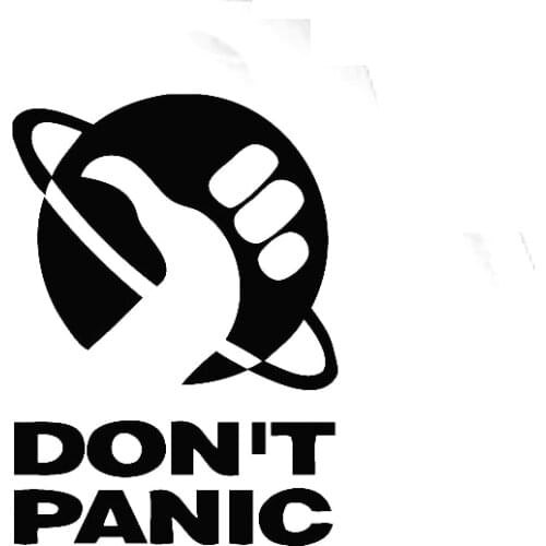 Don't panic Text Sticker Bumper Cute Decor Waterproof Removable ZP058