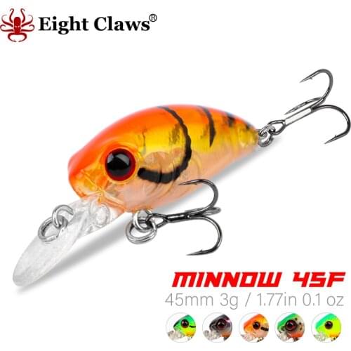 EIGHT CLAWS Mini Crankbait Hard Fishing Lure 45mm 3g BZY19 Topwater Floating Wobbler Minnow Swimbait Stream Bass Trout Lure