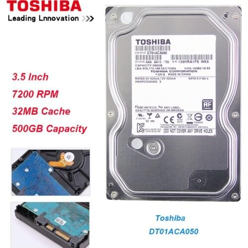 Toshiba 500G Hard Drive Data Recovery Service Available SATA 3.0 7200RPM 32MB Cache 3.5" Internal Hard Drive Disk for Desktop PC