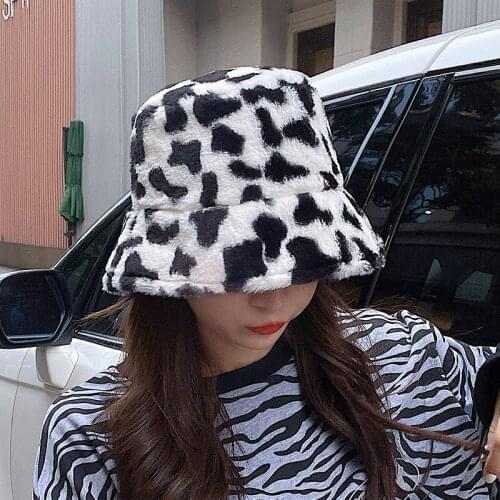 Faux Rabbit Fur Winter Women Hat Bucket Hat Autumn Fisherman Hat Outdoor Travel Hat Sun Hats for Men and Women Panana