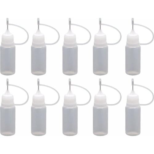 10Pcs 10ml Epoxy Resin Mold Small Gaps Coloring Bottles With Syringe Needle Handling Resin Colorant Details Craft Tools