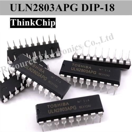 10pcs) ULN2803 ULN2803APG DIP-18 High Current Darlington Transistor Arrays Original
