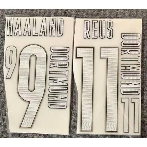 110 ANS Reus Nameset HAALAND Printing Patches for Clothing Soccer Badge