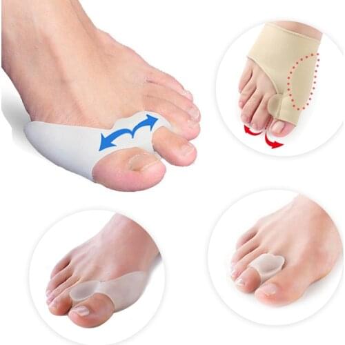 2Pair Toe Protector Silicone Gel Bunion Corrector Orthopedic Toes Separator Finger Thumb Foot Care Tools Valgus Correction