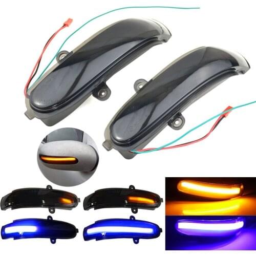 2Piece Repeater Flasher Lamp Rearview Mirror Dynamic Blinker LED Turn Signal Light For Mercedes Benz C Class W203 S203 CL203