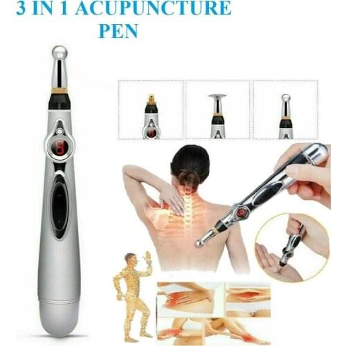 3 in 1Handheld Electronic Pulse Analgesia Pen Body Acupuncture Point Massage Massager Meridian Energy Acupuncture Pen