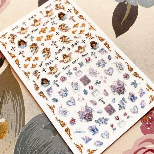 304-443-494 Peking Opera Angel Beauty Queen3D Back glue Nail decal Nail sticker Nail decoration Nail art Nail tool Nail ornament