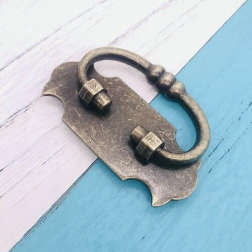 4pcs Antique Furniture Drawer Knobs and Handles Bronze for Kitchen Cabinets Closet Handle Cupboard Dresser Door Ring pulls