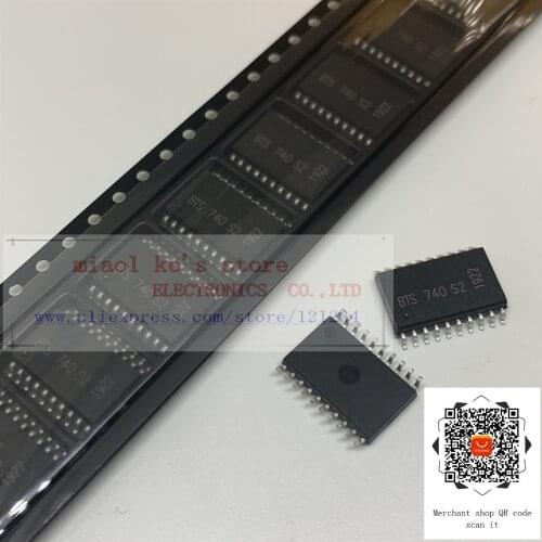 [5pcs-10pcs]100%New original: BTS740S2 BTS 740 S2 SOP20 N-channel 5V-34V 4.9A 27milliohms Operating temperature:-40'C-150'C(TJ)