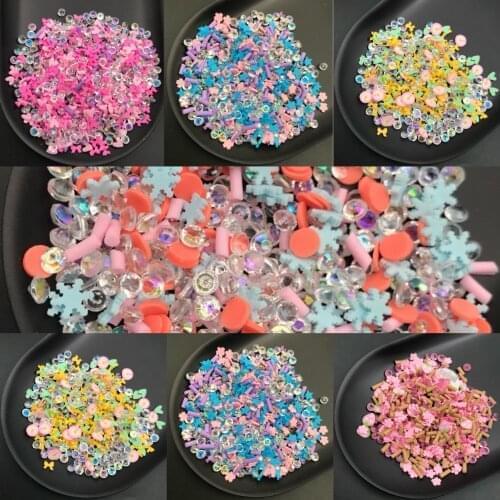 60g Mix CUte Polymerclay,Soft Clay Sprinkles With Pearl For Kids Diy/Craft Make/Nail Art/Scrapbook Decoration/Craft Filler