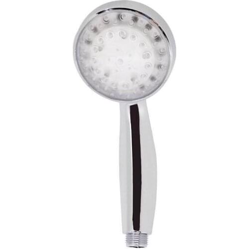 7 Color Changing LED HandHeld Shower Head Single Round Rainfall Water Saving Nozzle RC-9816 Bathroom Accessory