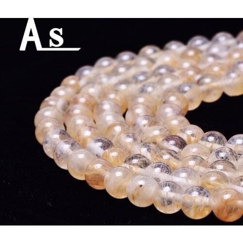 Asingeloo Natural Stone Crystal Watermelon Jewelry Beads For Bracelet And Necklace Round Loose Beads Diy Jewelry