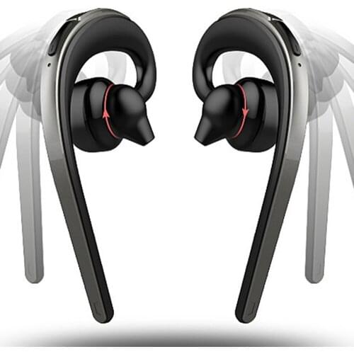 With Mic Voice Control Wireless Bluetooth Headset Drive Noise Cancelling Ear Hook Headphone CSR Car Business Bluetooth Earphone