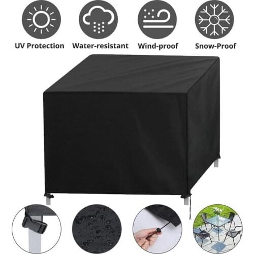 Outdoor Furniture Covers Waterproof Rain Snow Dust Cover Wind-Proof Anti-UV Oxford Fabric Garden Lawn Patio Protective Cover