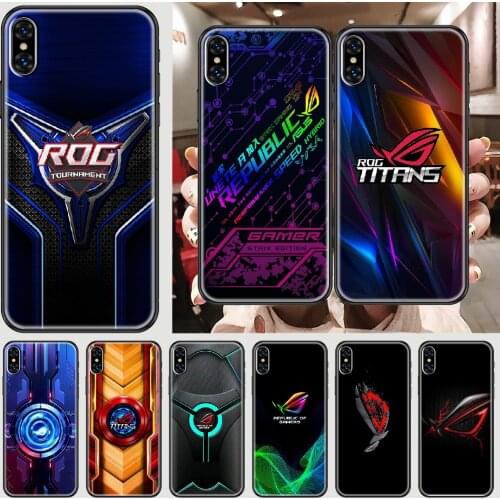 Asus ROG Phone Case Cover Hull For iphone 5 5s se 2 6 6s 7 8 12 mini plus X XS XR 11 PRO MAX black painting hoesjes tpu funda 3D