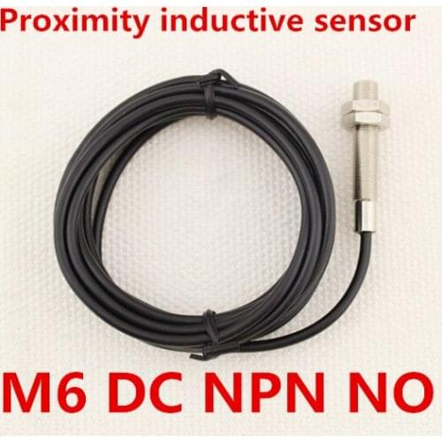 Cylinder flush type M6 DC6-36v NPN NO normally open proximity inductive sensor switch 3 wires distance 1mm induction sensor