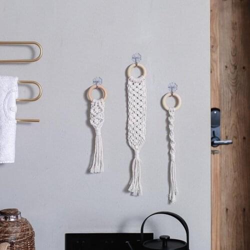 1PCS Handmade Tapesrry Pendant ins Boho Style DIY Woven Macrame Tapestries Wall Backdrop Party Home Decor Hanging Ornaments