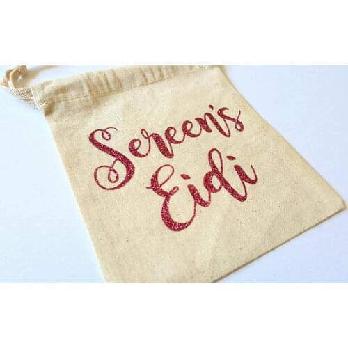 Personalized names Eid Mubarak Hangover Kit jewelry favor Muslim Eidi Bags wedding Champagne Party gift bag