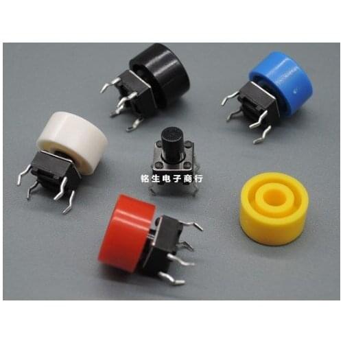 The key cap A17 Light touch switch 6X6 The round hole keycap fitted with 5.8/7/8/8/8 Inside diameter 3.2 MM