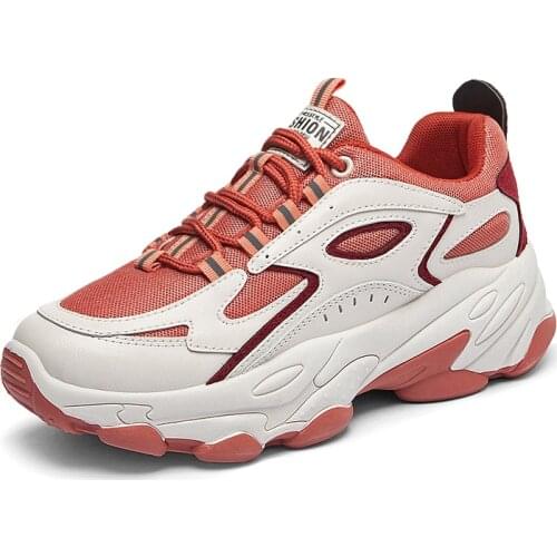 Fashion Sneakers Women Shoes Chunky Sneakers Platform Vulcanize Shoes Woman Tenis Feminino Breathable Mesh Dad Shoes